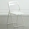 Silla Plegable de Plástico, Silla para Uso Doméstico con Respaldo, Silla Popular para Fotos, Silla de Comedor para Dormitorio, Silla Plegable para Oficina de Conferencias, Taburete Plegable para Exteriores