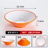Tazón de Melamina para Uso Comercial, Tazón para Arroz y Fideos, Tazón para Sopa para Tiendas de Fideos, Tazón Espiral Bicolor Imitación Porcelana, Tazón Grande para Hot Pot Picante