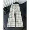 Nuevos pantalones casuales retro estilo americano, unisex, para primavera y otoño, corte holgado, diseño simple de pierna ancha, estilo moderno color-block