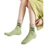 Calcetines de forro polar coral para mujer, flor, invierno, media pantorrilla, forrados de forro polar, gruesos, para casa, invierno, cálidos para el suelo, para dormir, no sueltan pelusa