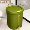 Cubo de basura para sala de estar con tapa, gran capacidad, estilo abatible, para uso doméstico en cocina, dormitorio, baño, operado con el pie