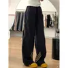 Pantalones Deportivos Rayados Estilo Americano Talla Grande 150kg para Mujer, Delgados de Primavera y Verano, Cintura Alta Versátiles, Holgados, de Secado Rápido, tipo Cargo