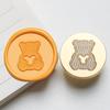Octubre Nueva Serie de Bordado Tejido Artesanía Pesada Flor en Relieve Oso Sello de Lacre Sello Cabeza Cuenta a Mano Cabeza de Cobre