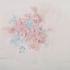 Patche de Tecido Bordado com Lantejoulas e Fundo de Rede, Patche de Pena, Patche para Roupa Infantil, Fornecimento de Ponto Bordado Estéreo ZS42