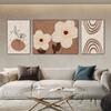 Estilo Escandinavo Flor Sala de Estar Decoração Pintura Criativa Sofá Fundo Parede Mural Quarto Quente Simples Pintura Pendurada Triptíco