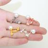 Sin Agujeros en las Orejas Pinza de Tornillo para Oreja Pendientes de Perla Ajustables de Moda Convertidor de Pendiente de Tachuela a Pinza para Oreja Accesorios para Pendientes DIY