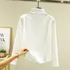 Camiseta interior cálida para mujer de otoño e invierno, con forro polar, engrosada, corte ajustado, manga larga, con cuello medio alto y dobladillo festoneado