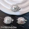 Fivela de Pérola Folha de Bordo Borboleta Zircônia Conservadora de Cor Fivela de Abraço Cabeça de Fivela DIY Pulseira de Miçangas Colar Fivela de Acabamento