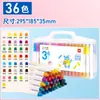 Deli Hm723 Crayones Redondos Solubles en Agua Giratorios de Grado Alimenticio 12/24/36/48 Colores Plumas de Dibujo Crayón
