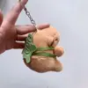 Celebridad de internet lindo capibara capibara colgante peluche juguete muñeca bolsa colgante llavero Muñeca Muñeca