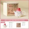 Juego de Té Cerámico Blanco con Patrón de Hilo de Mineral de Roca, Glicinia, Taza de Té, Taza de Maestro, Tetera, Cuenco de Té Gaiwan Estilo Chino Nuevo para Uso Doméstico
