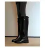 Botas altas retro estilo británico para mujer, nueva colección otoño/invierno 2026, botas altas adelgazantes, botas de montar, botas altas de tacón grueso