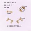 Accesorios de herrajes para bolso hebilla de oreja de martillo base accesorios para maleta caja de regalo asa de puente de arco plano ancho de metal grande