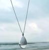 Pinha de Cristal Transparente Corda Longa de Camurça Prata Pingente Feminino Simples de Nicho Original Colar de Múltiplas Formas Luxo Acessível Nicho