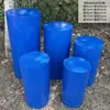 Mesa de Sobremesa Cilíndrica para Casamento Ornamentos Geométricos Retangulares de Ferro Arranjo de Flores para Mesa de Boas-Vindas de Casamento