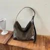 Bolso tote de gamuza patchwork retro de venta caliente transfronteriza, gran capacidad, estampado de leopardo, adecuado para ir al trabajo y se puede llevar como bolso de hombro o bolso cruzado