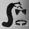 Brinquedo Cosplay de Cauda Conjunto de Orelhas e Cauda de Gato Raposa Japonês Feito à Mão Acessórios de Cosplay Menina Gato Alça Faixa de Cabeça