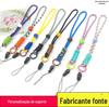 Novo Internet Celebrant Mobile Phone Lanyard Short Knot Wrist Rope Creative Color-matching Corda trançada Corda de mão Chaveiro Estudante para Mulheres