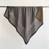 Lenço Feminino 2026 Primavera Novo Estilo Coreano Bloco de Cores Retrô Grafite 90 Lenço Grande Versátil Lenço de Pescoço Lenço de Seda Xale Algodão Linho