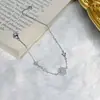 Nuevo Brazalete Cadena Clavícula Flor de Rosa con Diamantes y Estrellas, Collar Floral Inspirado en Celebridades, Set de Lujo Ligero de Gama Alta