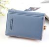 Billetera corta para mujer Billetera pequeña estilo coreano Monedero Multitarjeta Billetera triple para mujer Bolso de cuero personalizado para mujer