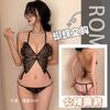 Ropa Interior Sexy de Noche Larga Correa Sexy de Mariposa para Vientre talla extra Grande Tentación Caliente Uniforme Pijama de No Quitarse para el Cabello