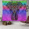 Tapiz de Amazon Transfronterizo ins Colgante Tela de Fondo Bohemio Mandala Elefante Tela de Pared Manta Decorativa Europea y Americana