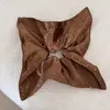 Scrunchie Quadrado de Fita com Strass de Cetim de Alta Qualidade Estilo Coreano para Mulheres, Acessório de Prendedor de Cabelo com Alta Elasticidade