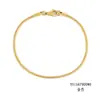 Pulsera de cadena de serpiente redonda simple japonesa y coreana acero inoxidable chapado en oro cuerda para la mano joyería de moda para hombres y mujeres pulsera fina venta al por mayor