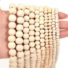 Aprobación Directa de Fábrica Color Original de Hemu Columna de Madera Cuentas Sueltas Pulsera DIY Colgante de Bolsa Llavero Cadena para Teléfono Móvil Cuentas Espaciadoras