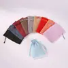 Bolsa de lino transpirable para colgar al por mayor, bolsa de carbón de bambú, bolsa de regalo para joyería, a prueba de polvo, para albóndigas de arroz