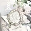 Pulseira de Contas de Cerâmica Estrela Concha Estilo Resort para Mulheres, Pulseira Exquisita de Nicho de Luxo Leve, Pulseira de Festa Estudantil de Alto Nível