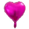 Globos de Color Sólido en Forma de Corazón para Decoración de Lugar de Fiesta de Cumpleaños Transfronteriza, Globos de Papel de Aluminio en Forma de Corazón de 18 pulgadas 'Amor'