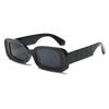 Nuevas gafas de sol de protección solar coloridas de moda europea y americana transfronterizas 2024, nuevas gafas de sol de playa con personalidad de caja de hip hop