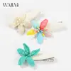 Wjia Primavera Verão Nova Moda Simples Presilha Lateral Flor Franja Presilha Cabelos Soltos Feminino Doce Alto Padrão Acessórios de Cabelo Presilha de Cabelo