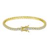 Mecanismo de Cierre Cadena Pulsera de Plata S925 Fila Única Circonita Diamante Artificial Pulsera Venta Directa de Fábrica