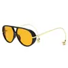 025 Gafas de Sol de Moda Europeas y Americanas para Hombre con Doble Puente de Aviador Montura Grande Metálica Gafas de Sol Nuevas para Mujer Amazon Naranja