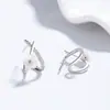 Aretes de Flor Cruzada para Mujer de Plata 925 con Circonita Lujo Accesible Gama Alta Elegante Diseño de Nicho Ins Joyería para Orejas