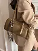 Bolsa de Axila Grande Capacidade Estilo Coreano Feminina Outono 2026 Nova Textura de Alto Padrão Bolsa de Ombro Único Bolsa de Boliche