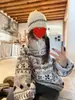 Jaqueta Original Jimo com Gola de Pelo Fair Isle 2025 Novo Estilo Retrô de Hong Kong Jaqueta de Pelúcia Quente Espessa para Mulheres Inverno