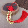 Cobre puro cinco imperadores Qian pendente de carro Nó de Segurança Borla enfeites carro decoração criativa ponto turístico barraca fornecimento ao vivo