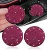 Criativo de fronteira para carro, totalmente com diamantes, silicone, porta-copos de carro, para copo de carro, redondo, tapete antiderrapante, tapete de isolamento térmico, strass, e-commerce