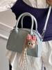 Estilo Coreano Primavera y Verano Explosivo de Alta Gama Portátil Bolso Boston Moda Todo Combinable Estilo Occidental Dulce Simple Bolso Bandolera para Mujer