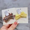 Laço de Cabelo para Polegar Infantil Série Xadrez Corda de Cabelo com Laço Ponto Redondo Pequeno Laço de Cabelo de Tecido Apertado e Não Danifica o Cabelo