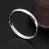 Joyería de plata para pie S999 al por mayor moda simple moda suave Pulsera del Sutra del Corazón ajuste de apertura pulsera para hombre y mujer marea