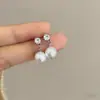 Pendientes de Aro con Cadena de Estilo Similar de Xu Meiren, Xu Yan y Zhao Lusi para Mujer, Diseño de Nicho, Pendientes de Aro Dorados