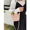 Bolso de mano de paja tejido de moda, nueva colección de verano 2026, estilo rústico, bolso cruzado para vacaciones y la playa, minibolso tipo cubo