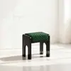 Silla de comedor de madera maciza usada, taburete de té para el hogar, taburete de restaurante, taburete bajo pequeño de diseñador para casa de huéspedes y hotel, silla de comedor de cuero genuino