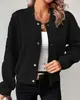 2026 nuevo top casual de jacquard con cuello alto y un solo botón, chaqueta tipo béisbol para mujer, otoño, transfronterizo, Amazon, europeo y americano