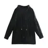 Sudadera con capucha estilo europeo y americano transfronteriza Otoño 2025 Sudadera básica de color liso holgada Sudadera pullover nueva y moderna